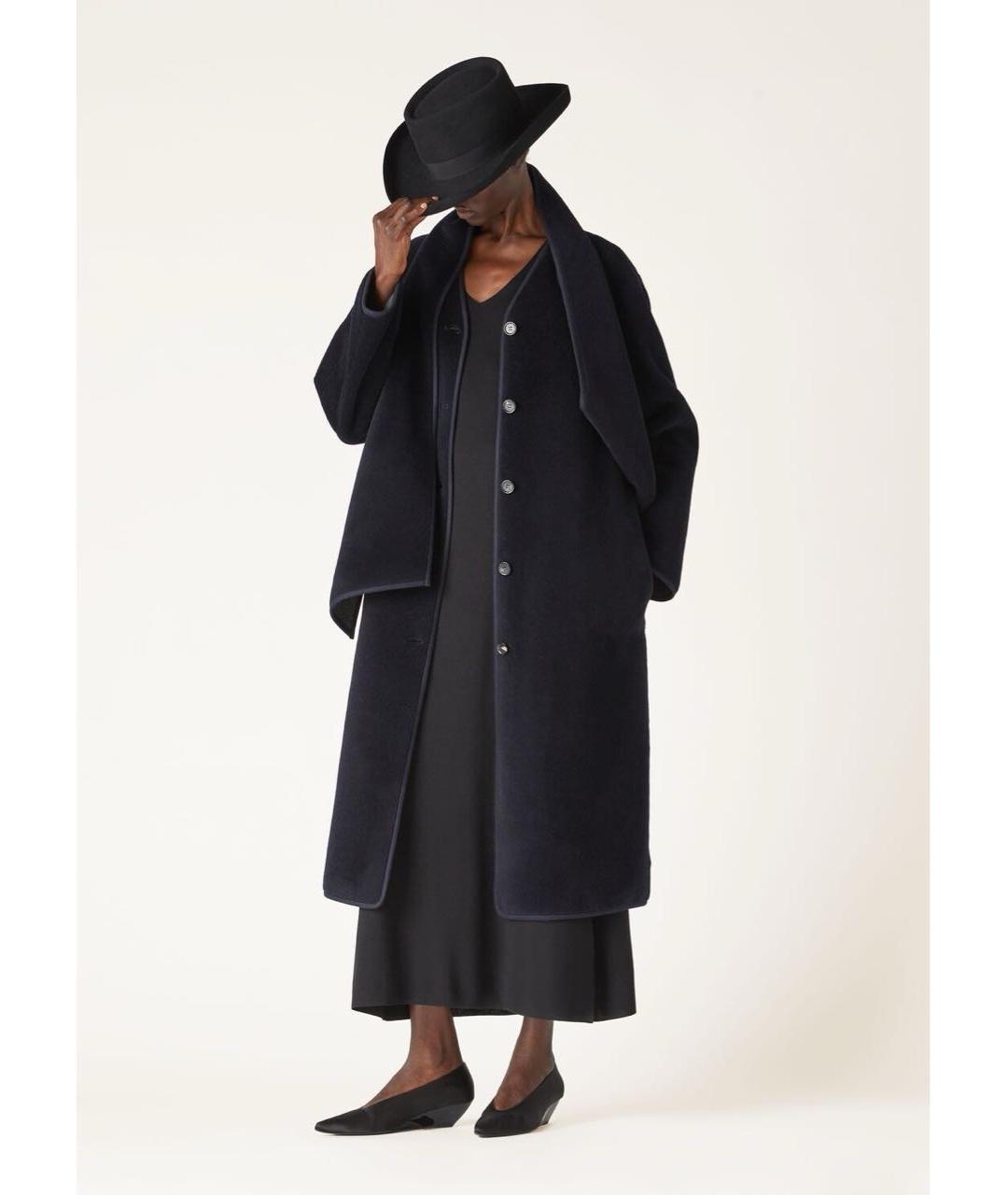LORO PIANA Темно-синее шерстяное пальто, фото 2