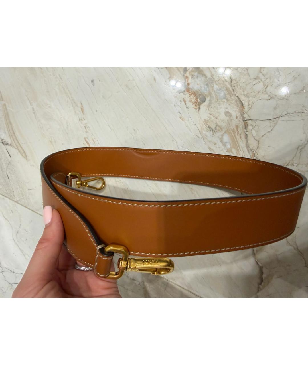 FENDI Бежевая пелетеная сумка с короткими ручками, фото 5