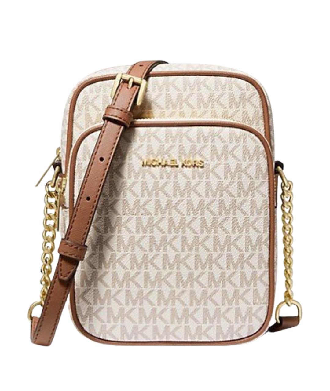 MICHAEL KORS Бежевая сумка через плечо из искусственной кожи, фото 1