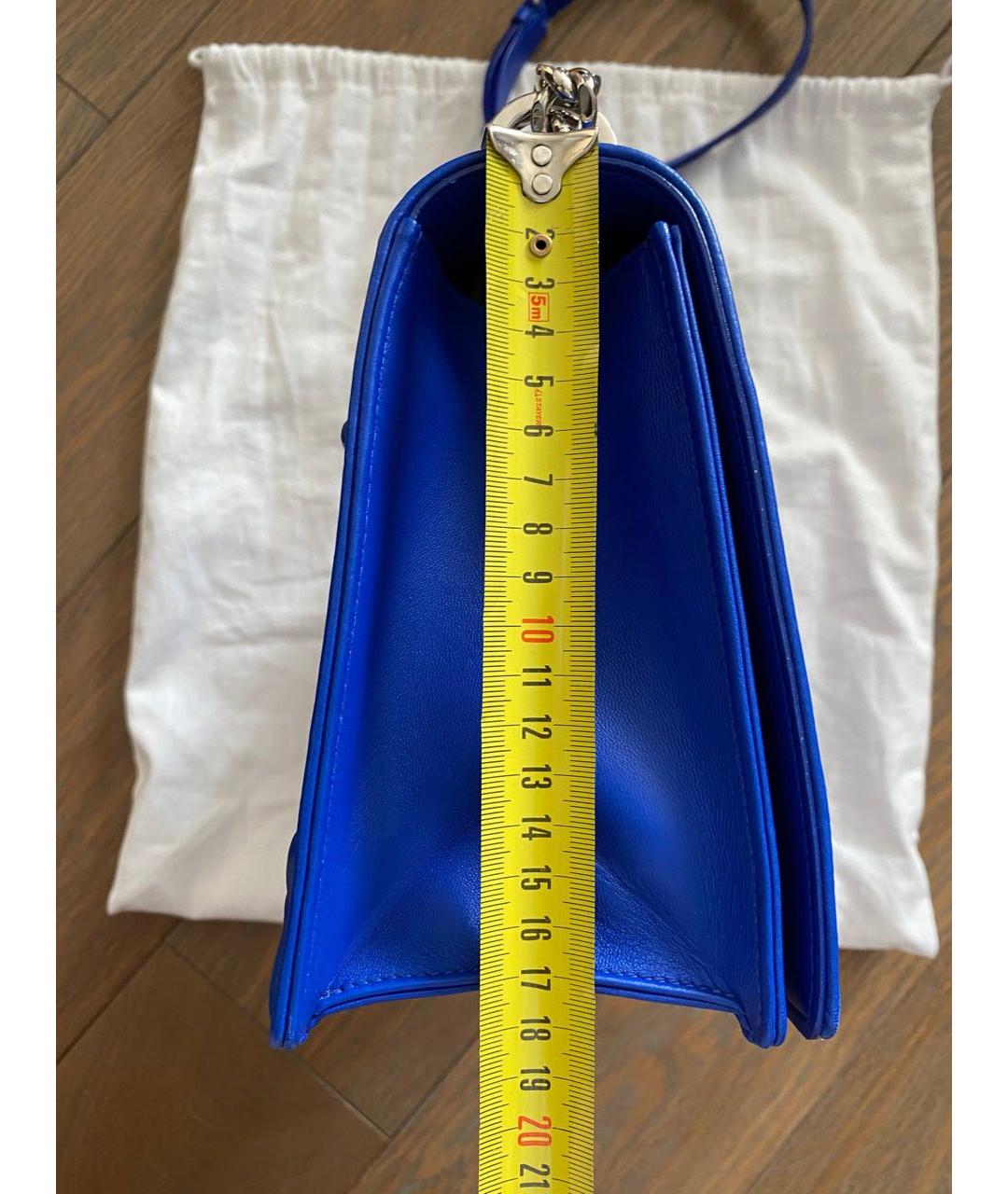 CHRISTIAN DIOR Синяя кожаная сумка через плечо, фото 3