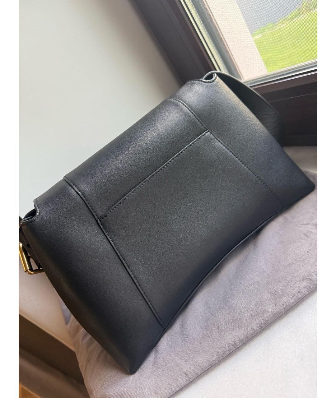 BALENCIAGA Черная кожаная сумка через плечо, фото 2