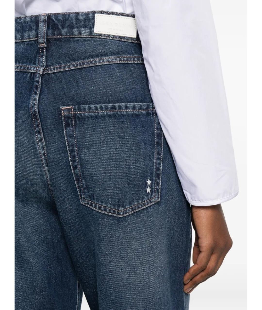 ICON DENIM Синие хлопковые прямые джинсы, фото 4