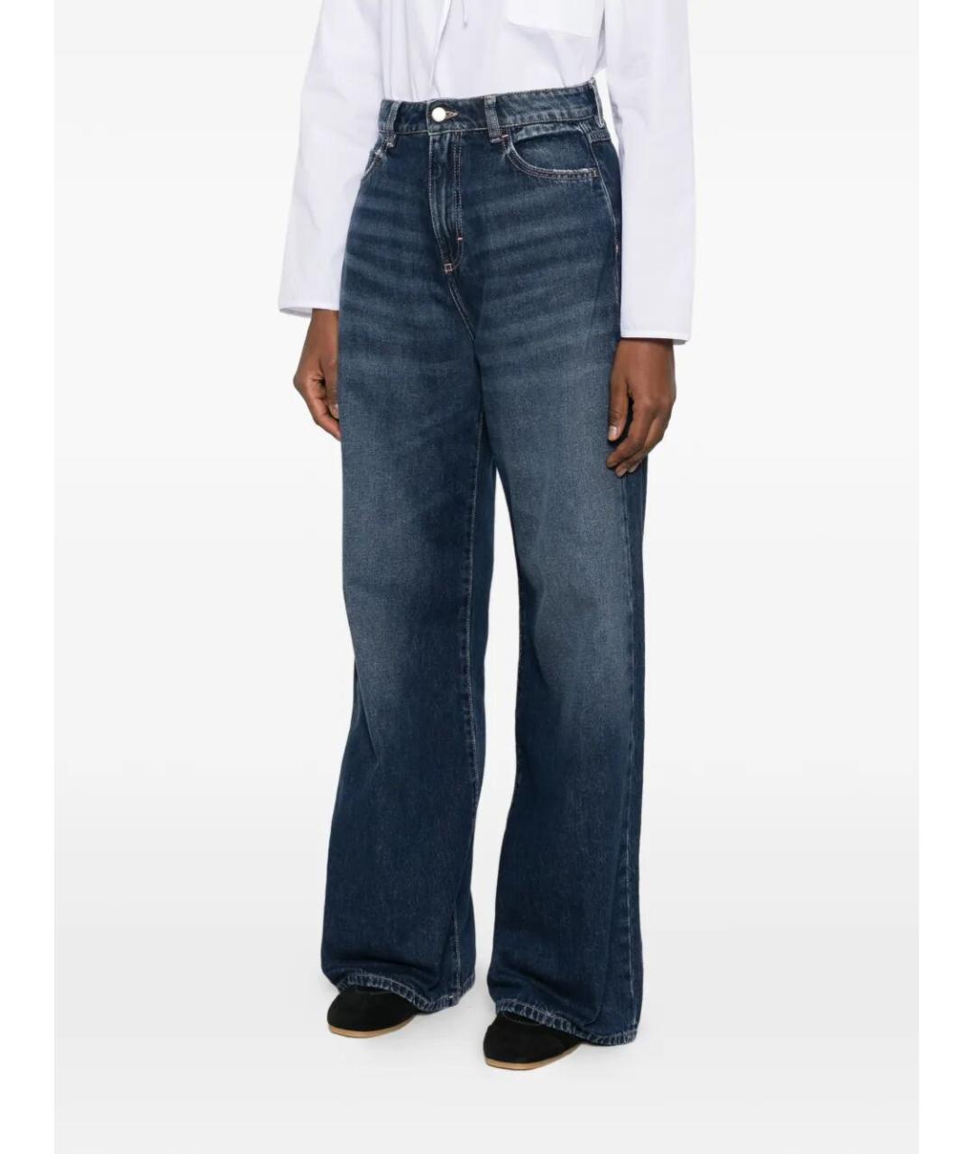 ICON DENIM Синие хлопковые прямые джинсы, фото 3