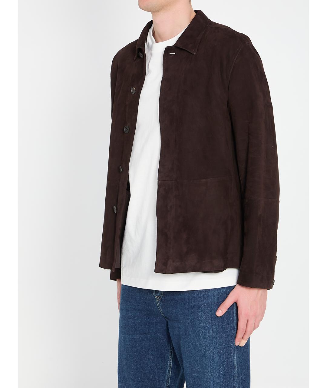 THE ROW Коричневая замшевая куртка, фото 2