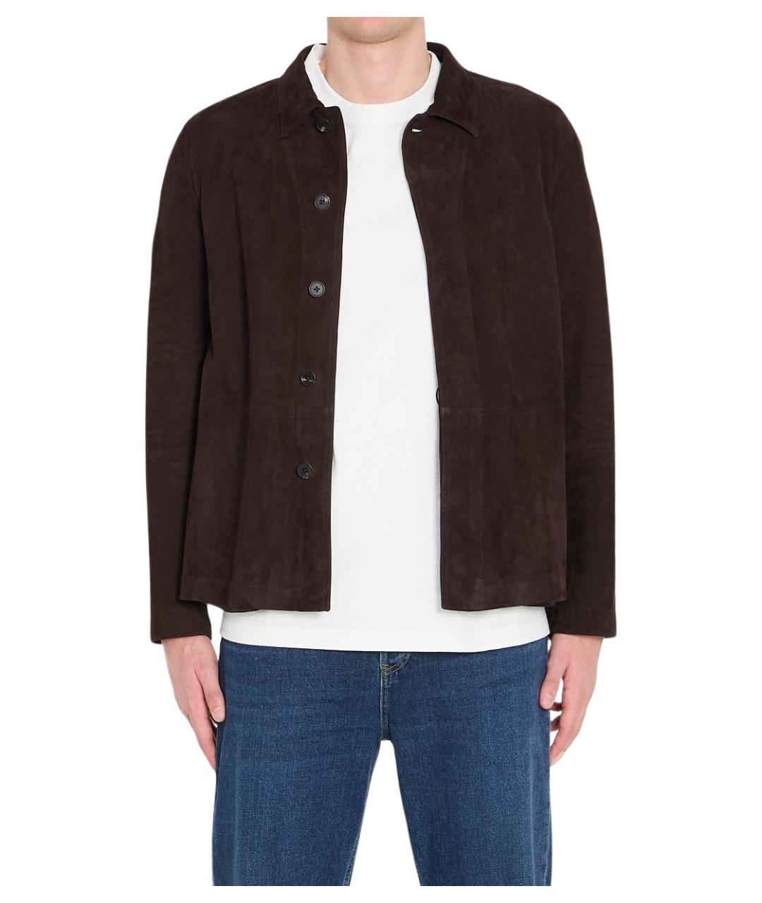 THE ROW Коричневая замшевая куртка, фото 1