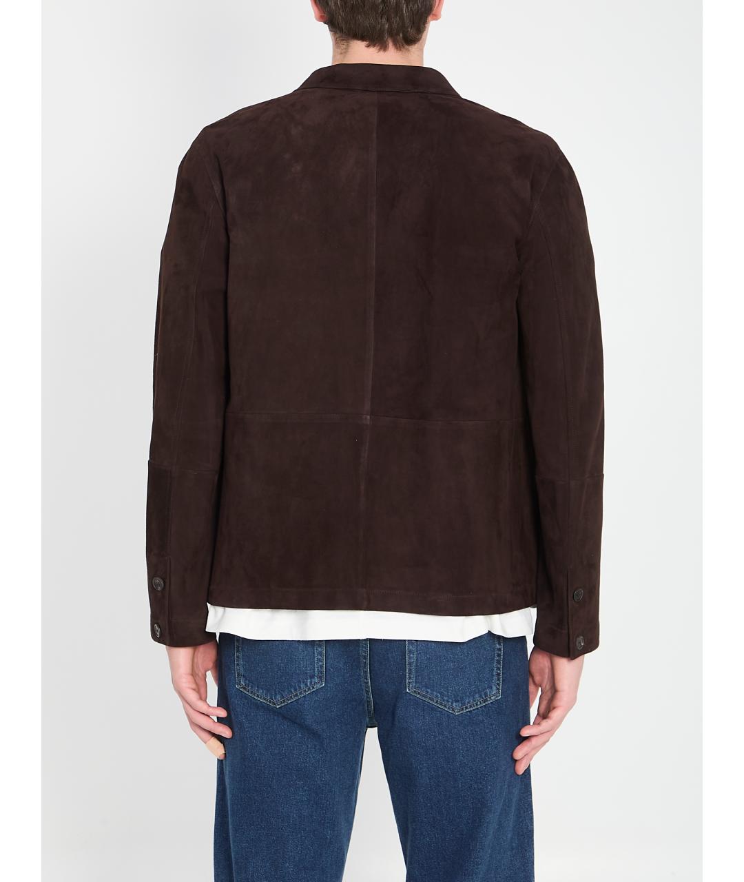 THE ROW Коричневая замшевая куртка, фото 4