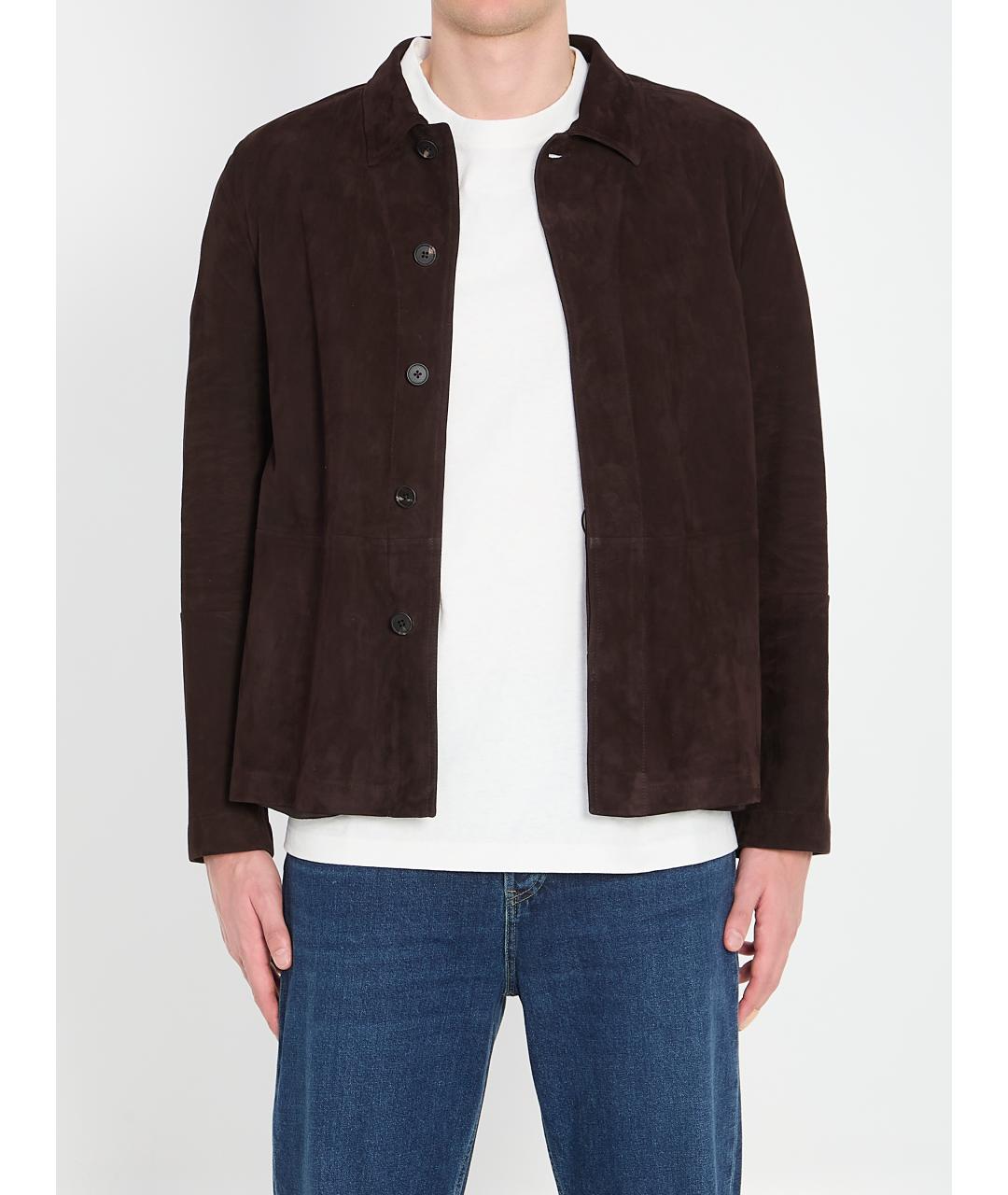 THE ROW Коричневая замшевая куртка, фото 5