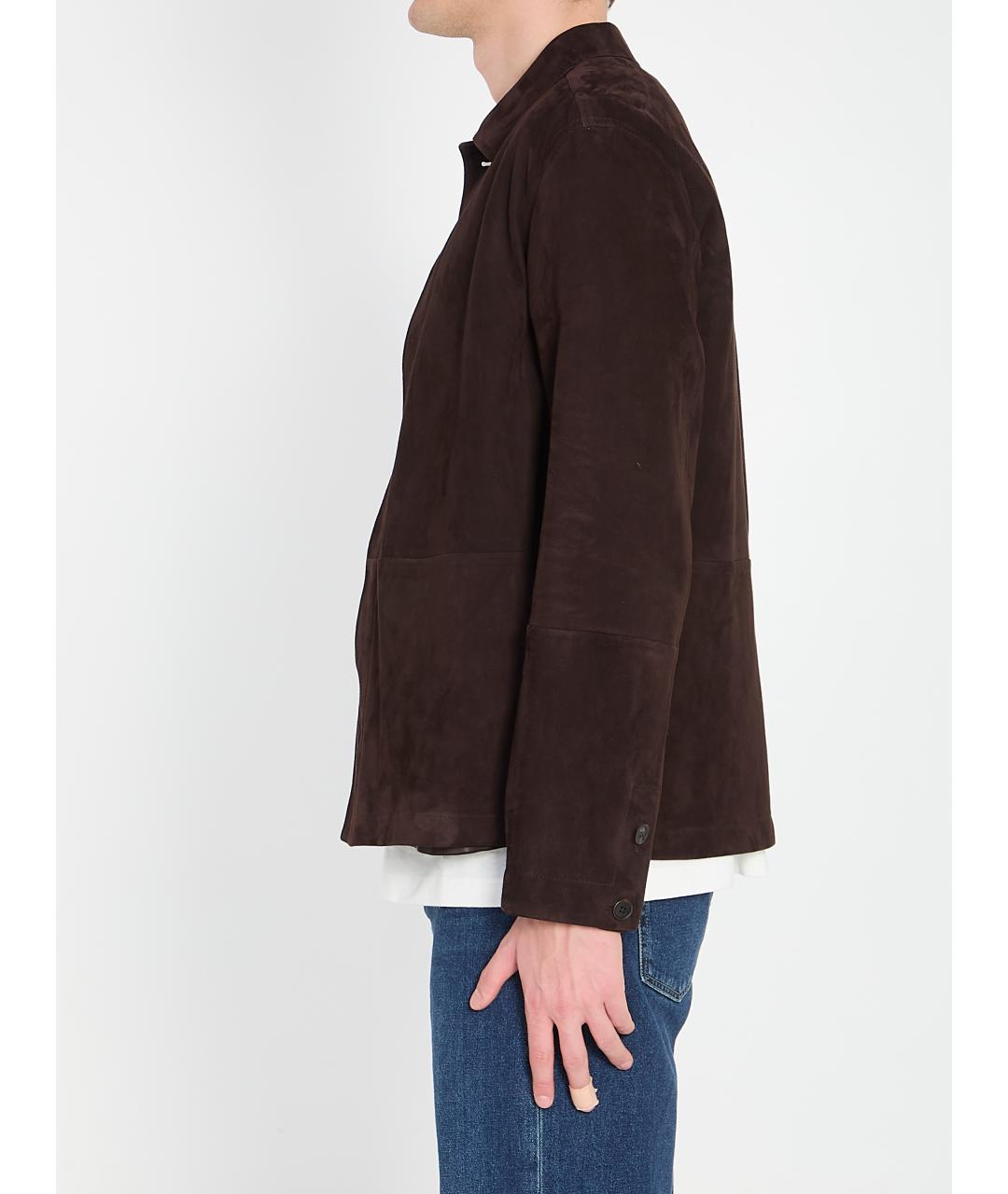 THE ROW Коричневая замшевая куртка, фото 3
