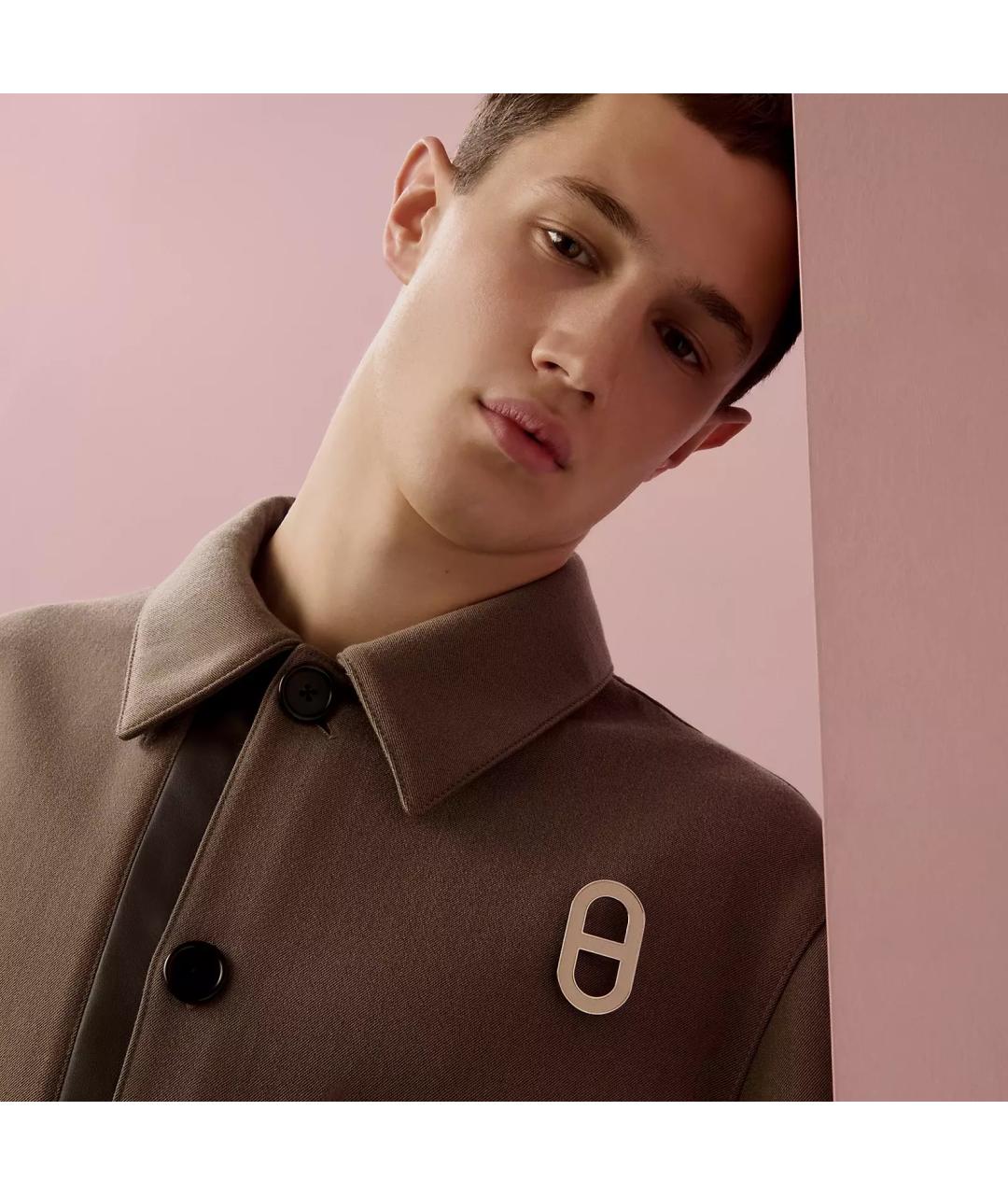 HERMES Белая кожаная булавка / брошь, фото 3