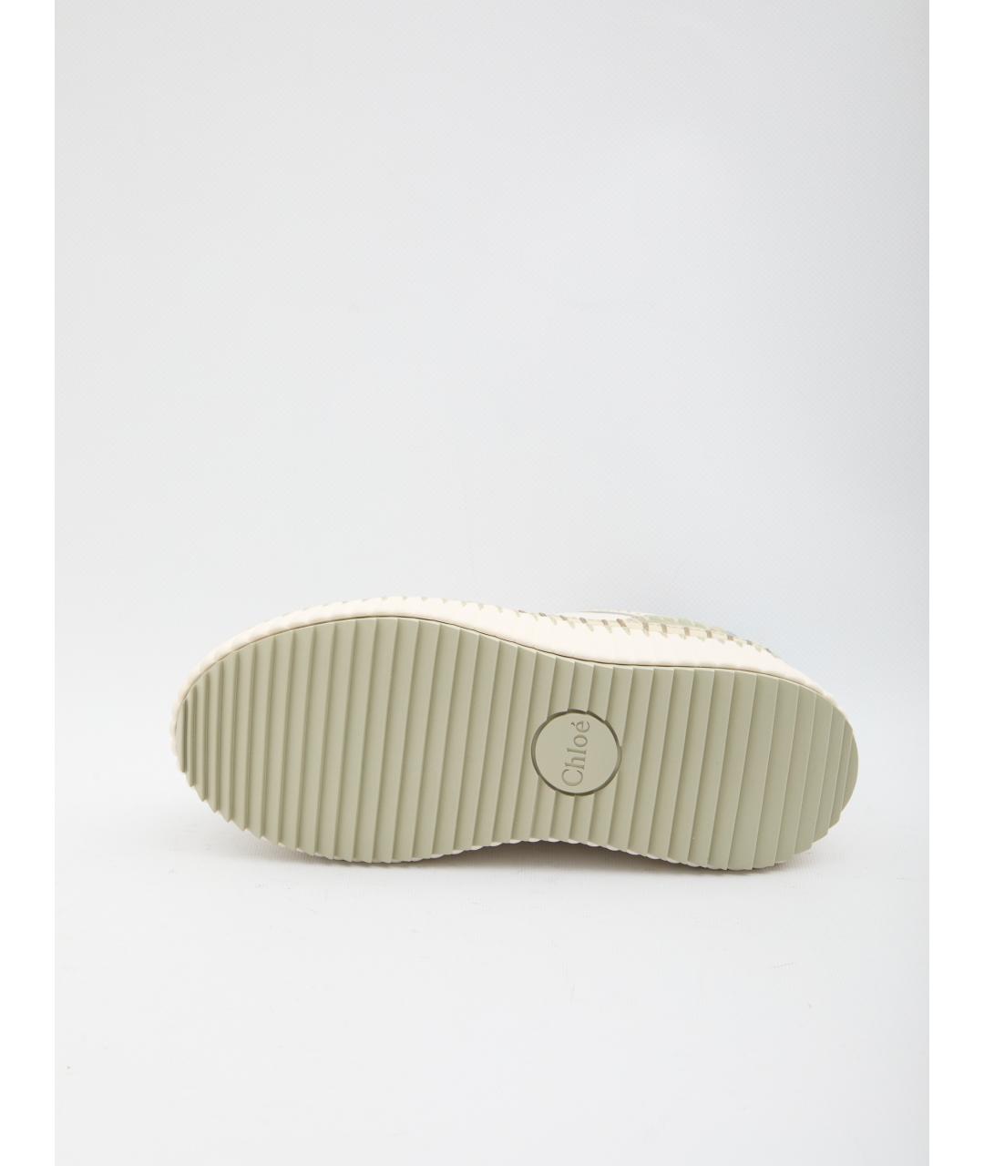 CHLOE Белые кожаные кроссовки, фото 4