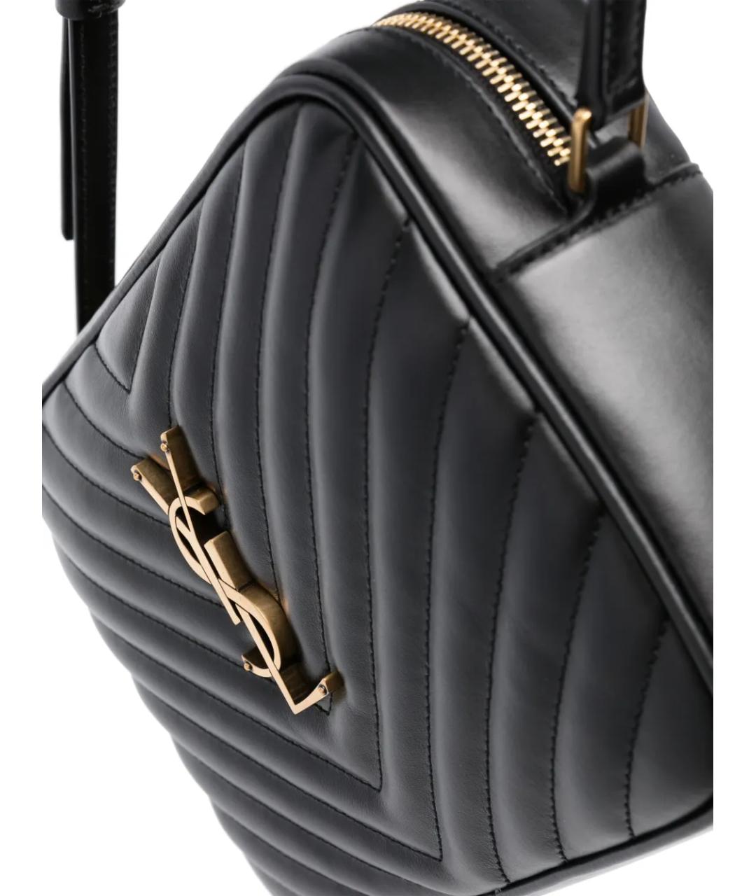 SAINT LAURENT Черная кожаная сумка через плечо, фото 4
