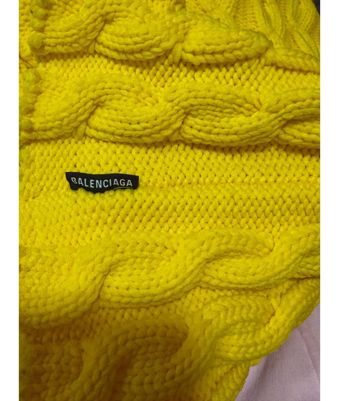 BALENCIAGA Желтый полиамидовый джемпер / свитер, фото 4