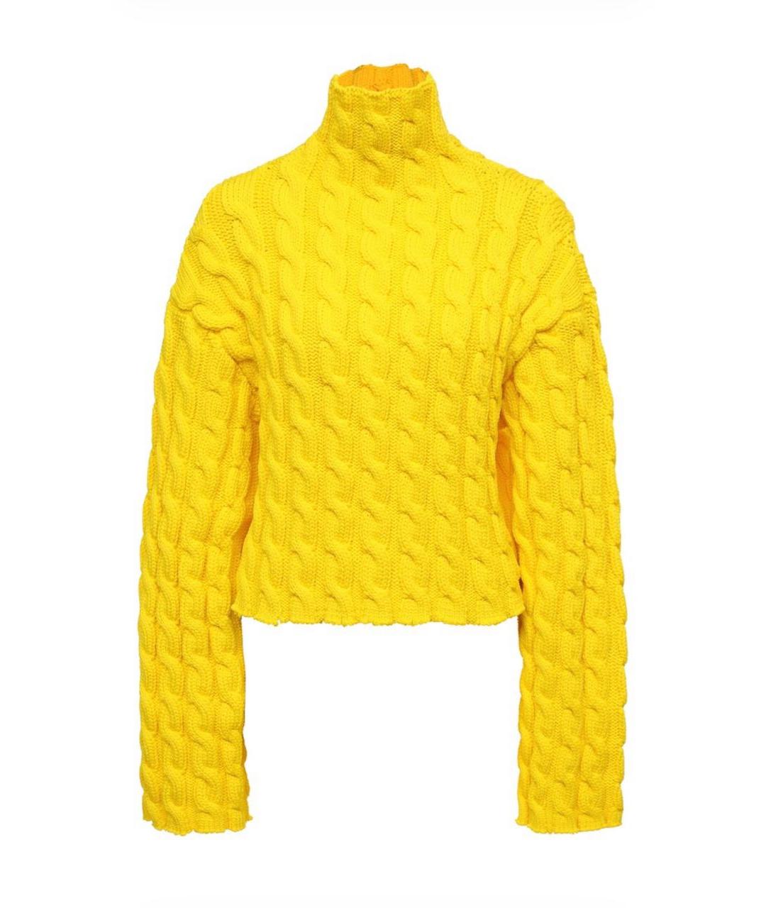 BALENCIAGA Желтый полиамидовый джемпер / свитер, фото 8