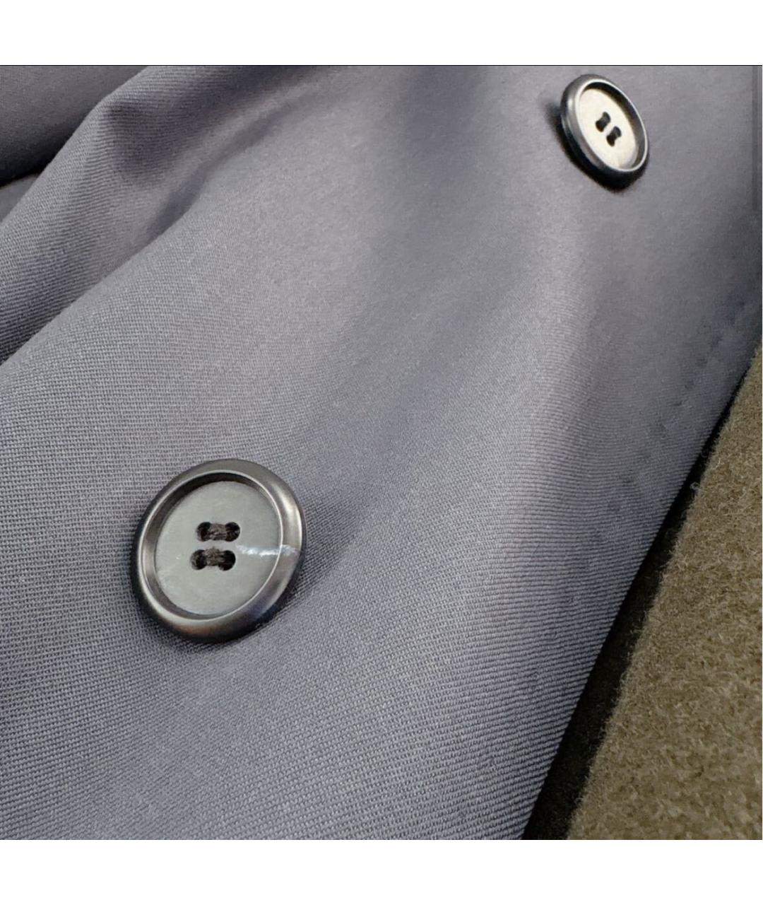 SAINT LAURENT Темно-синий шерстяной тренч / плащ, фото 7