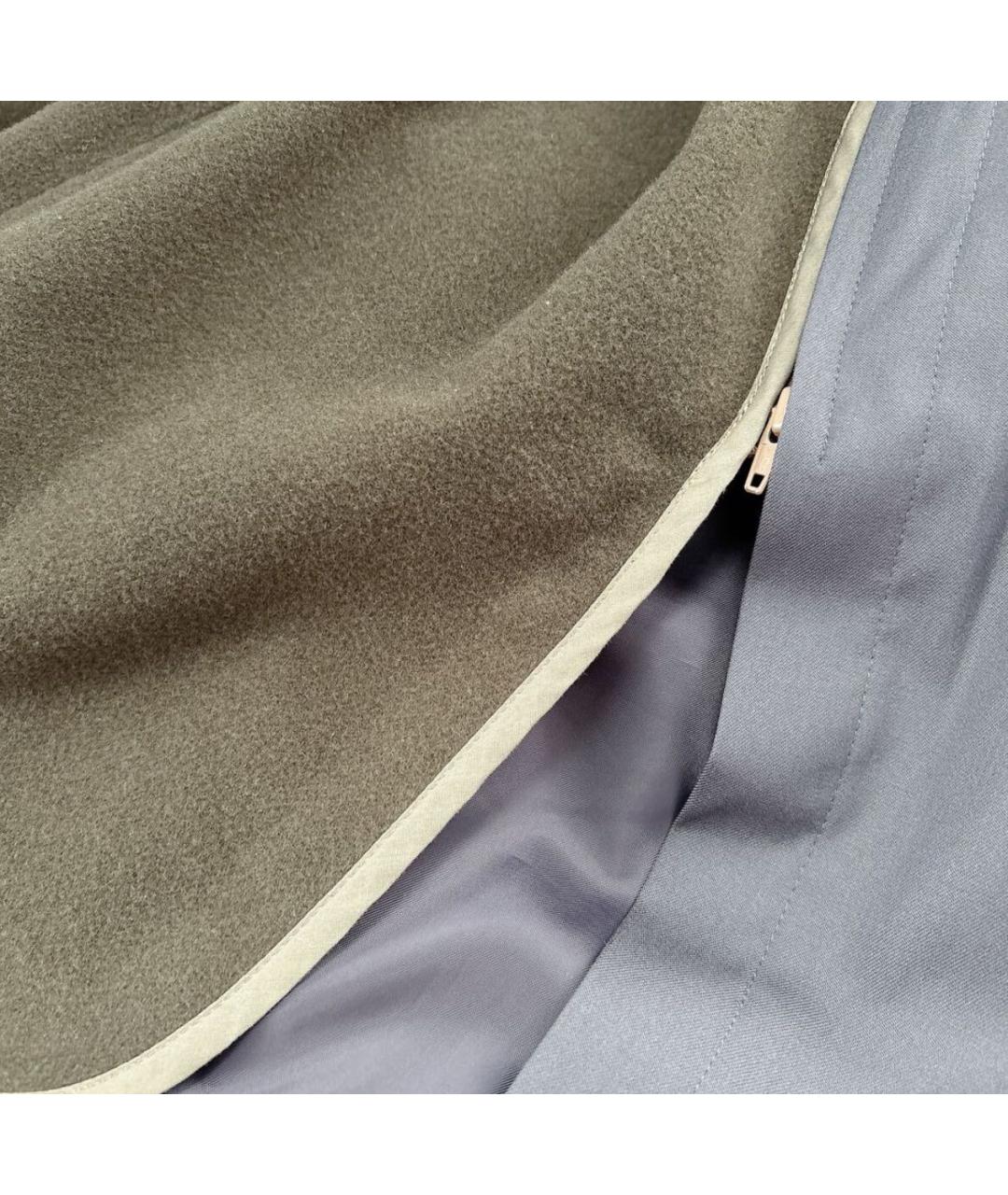 SAINT LAURENT Темно-синий шерстяной тренч / плащ, фото 8