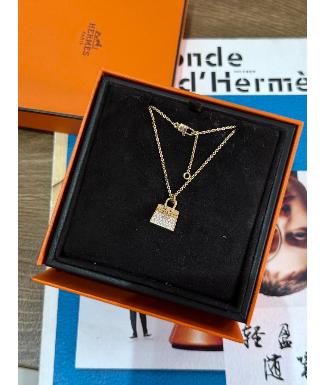 HERMES Золотая подвеска из розового золота, фото 2