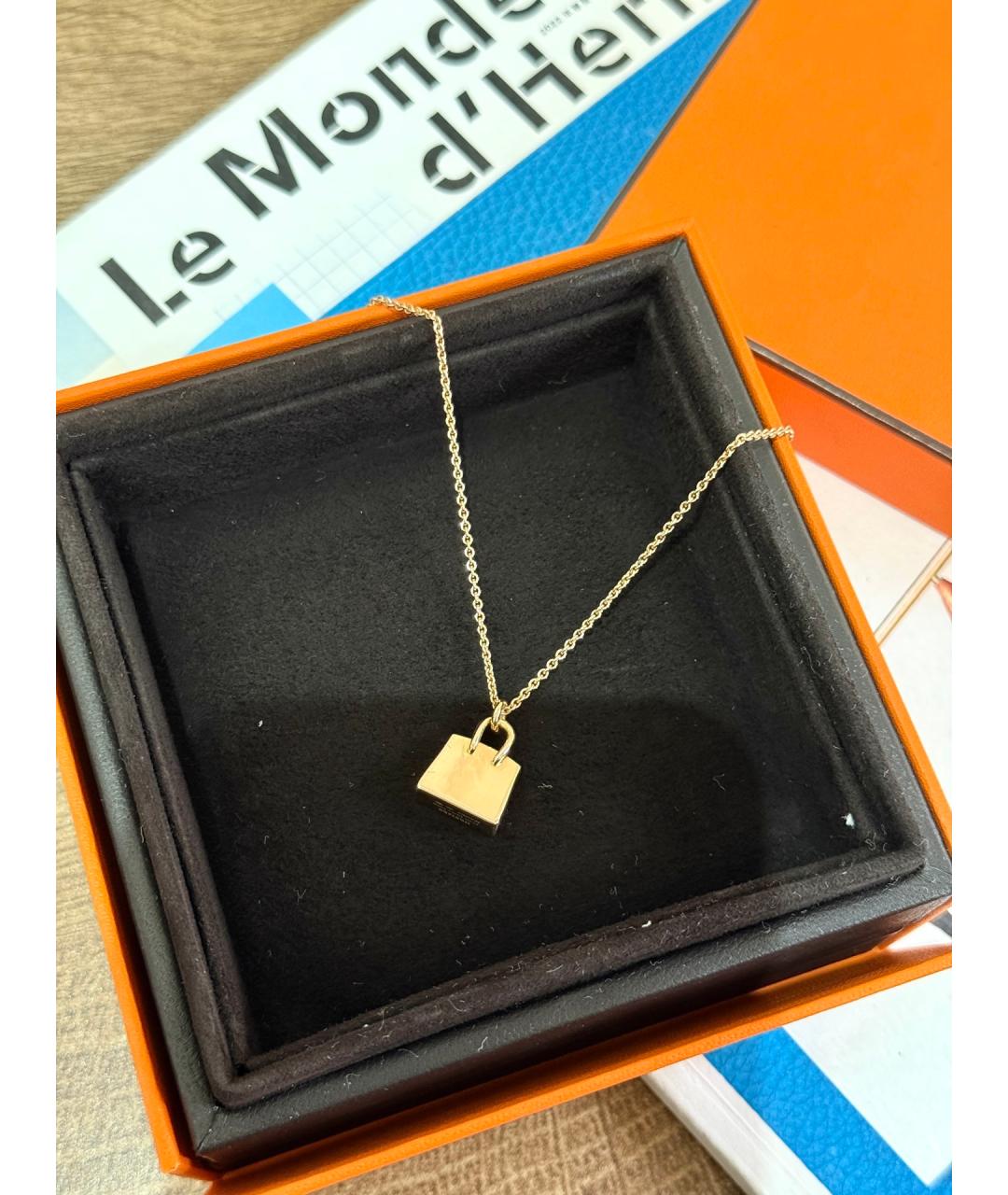 HERMES Золотая подвеска из розового золота, фото 3