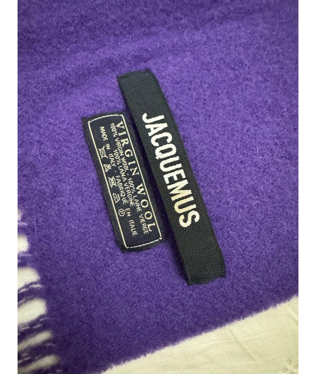 JACQUEMUS Фиолетовый шарф, фото 3