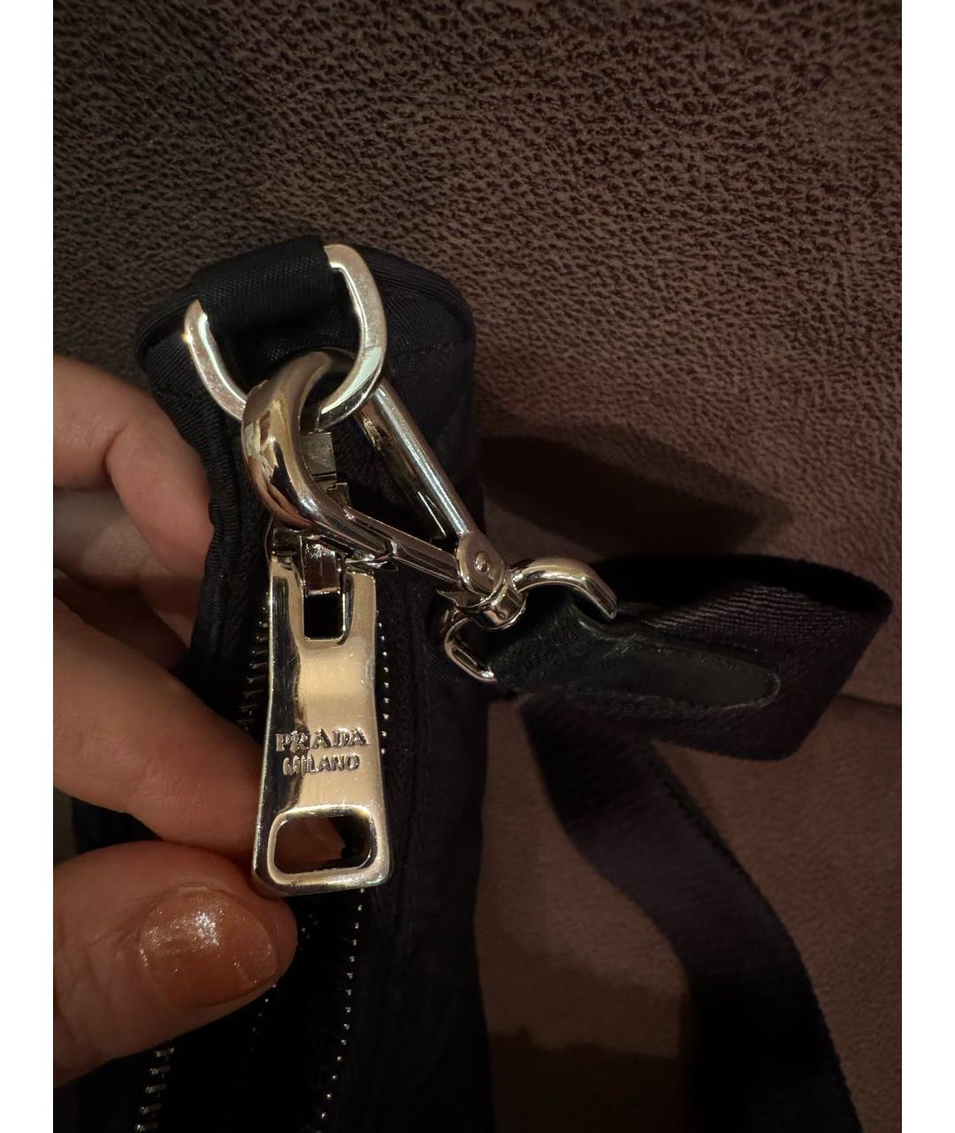 PRADA Черная синтетическая сумка через плечо, фото 5