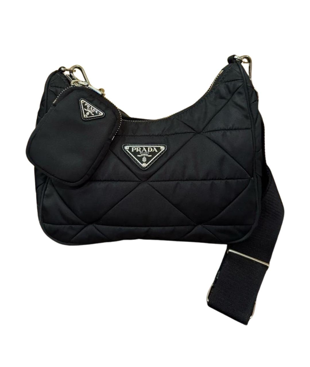 PRADA Черная синтетическая сумка через плечо, фото 1