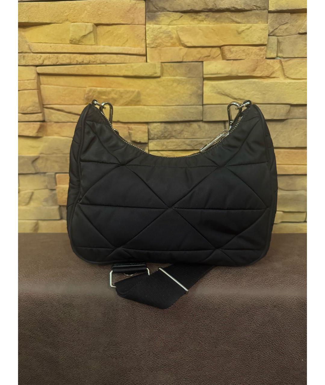 PRADA Черная синтетическая сумка через плечо, фото 2