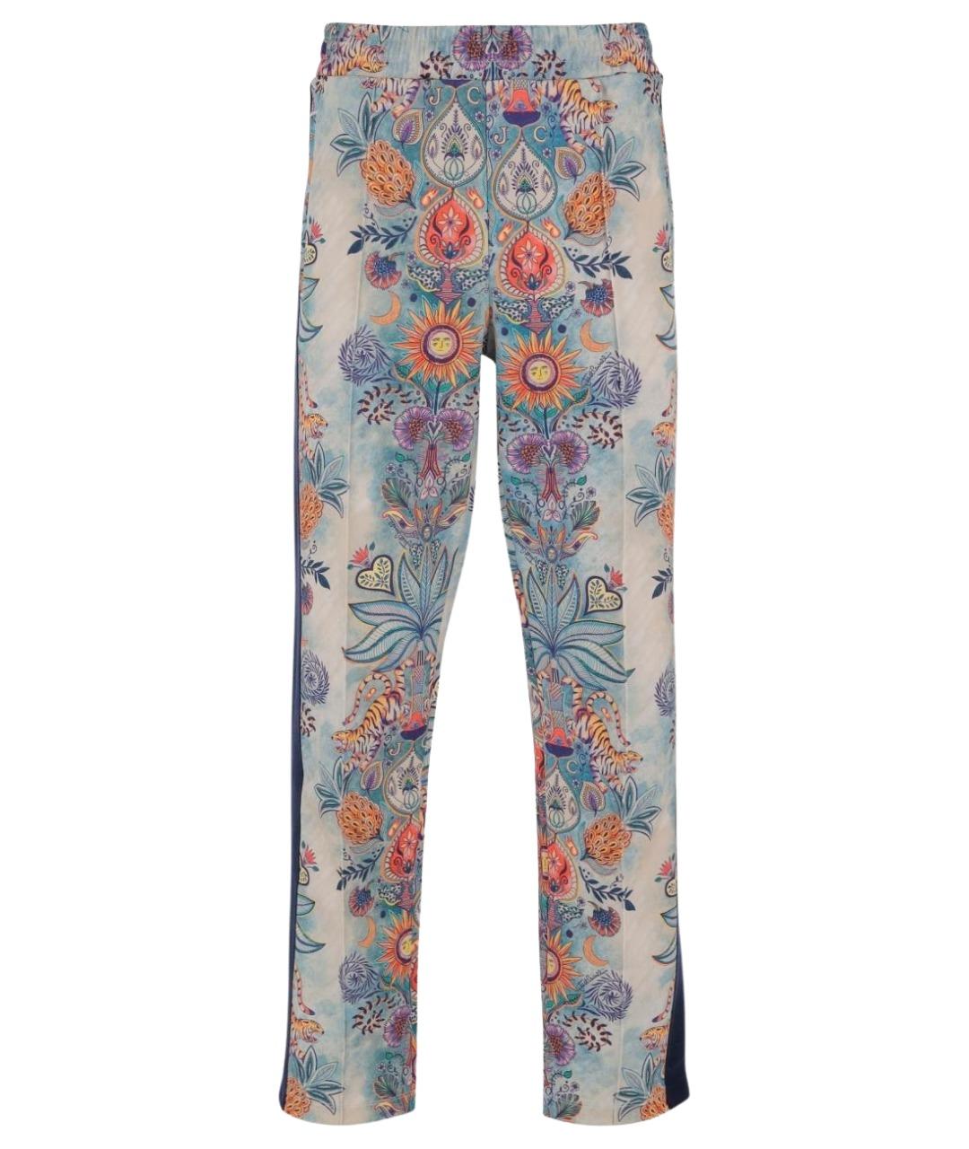 JUST CAVALLI Мульти полиэстеровые прямые брюки, фото 1