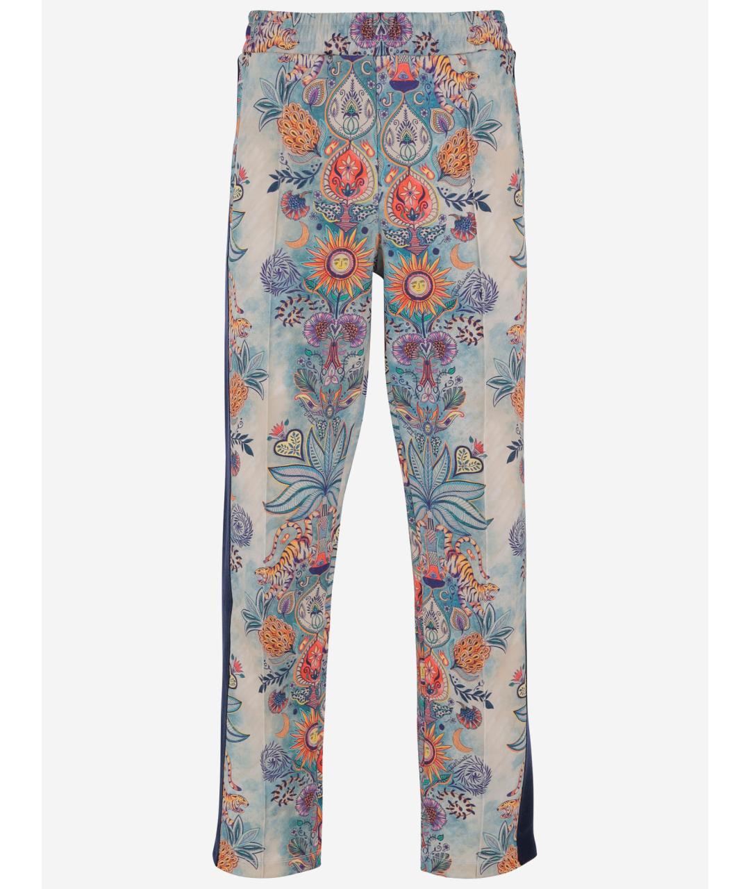 JUST CAVALLI Мульти полиэстеровые прямые брюки, фото 3