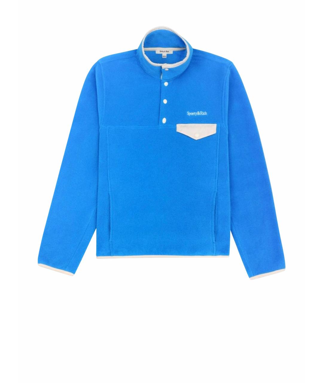 SPORTY AND RICH Голубая полиэстеровая спортивная куртка, фото 1