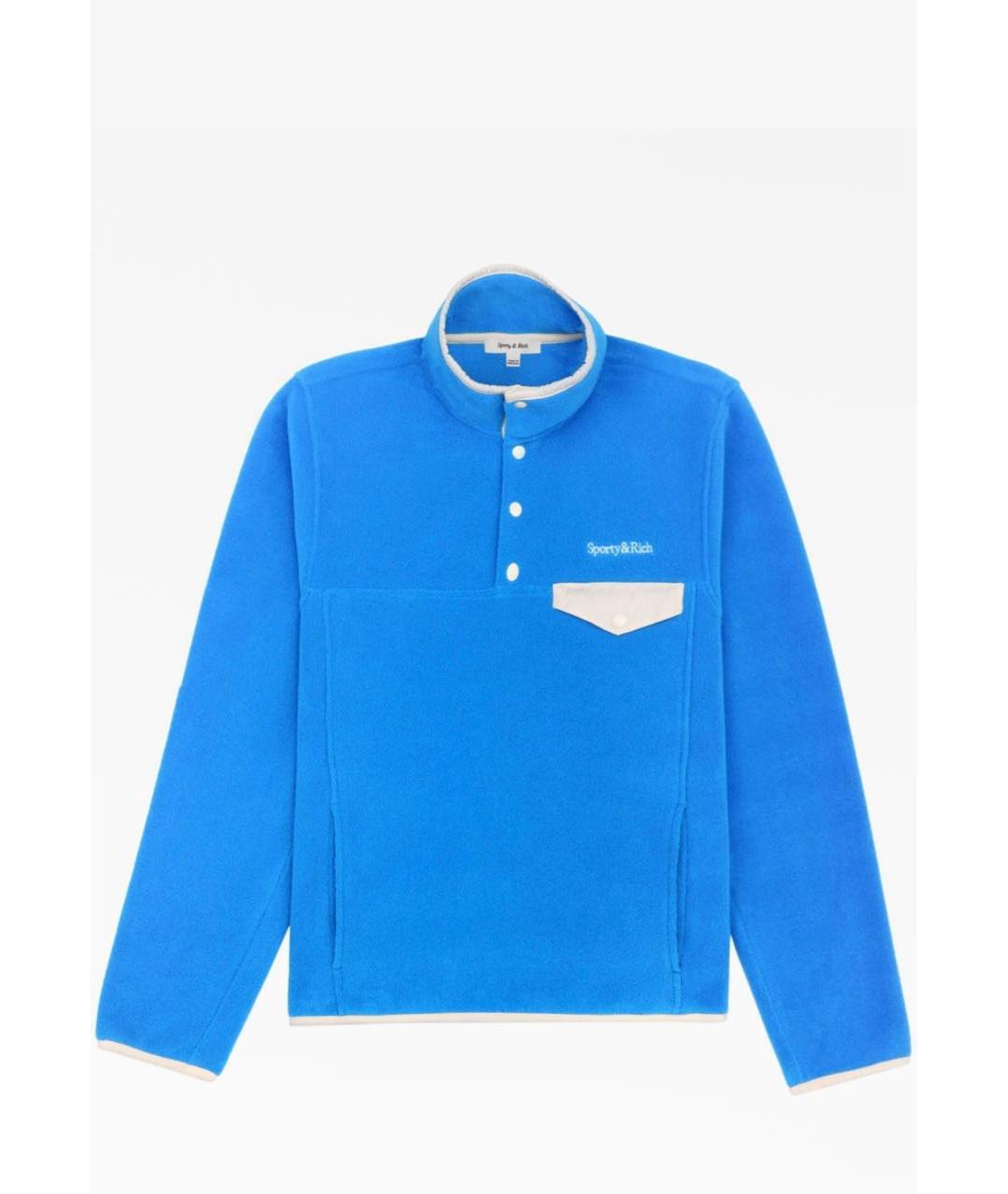 SPORTY AND RICH Голубая полиэстеровая спортивная куртка, фото 3