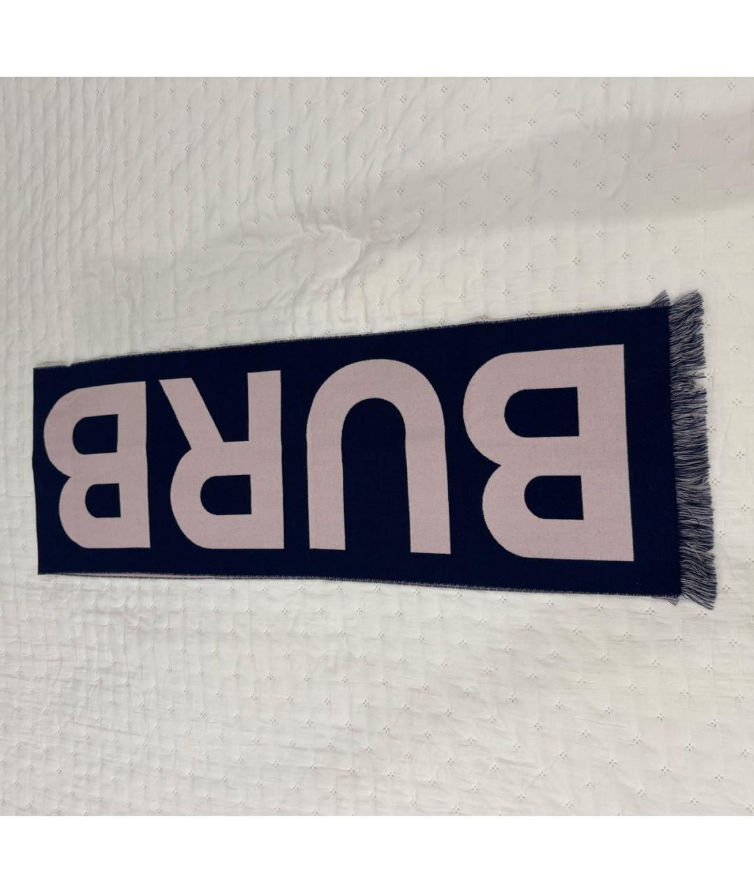 BURBERRY Синий шарф, фото 5