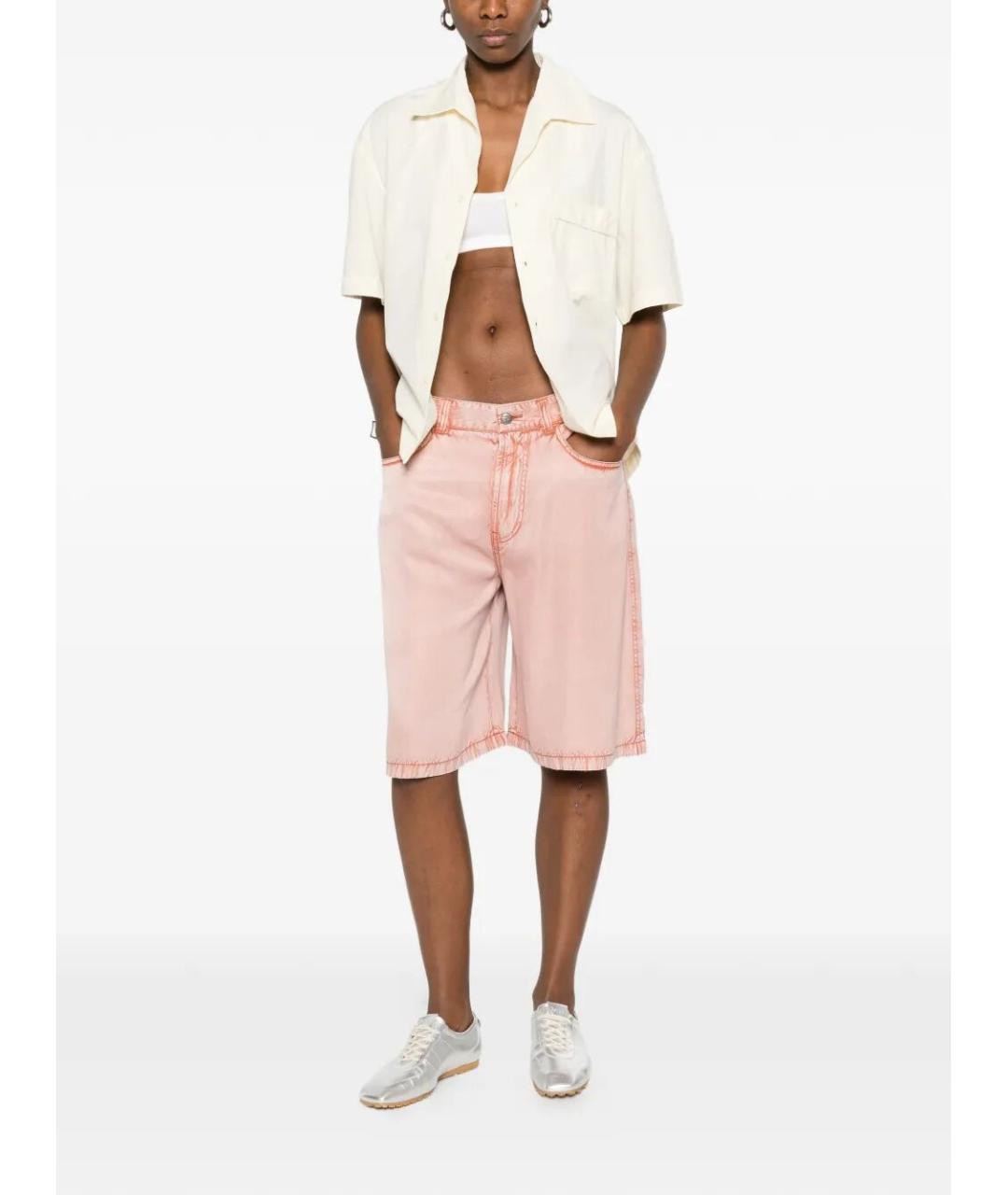 DIESEL Розовые вискозные шорты, фото 2