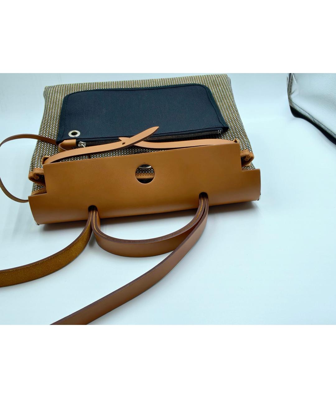 HERMES Хаки деним сумка через плечо, фото 6