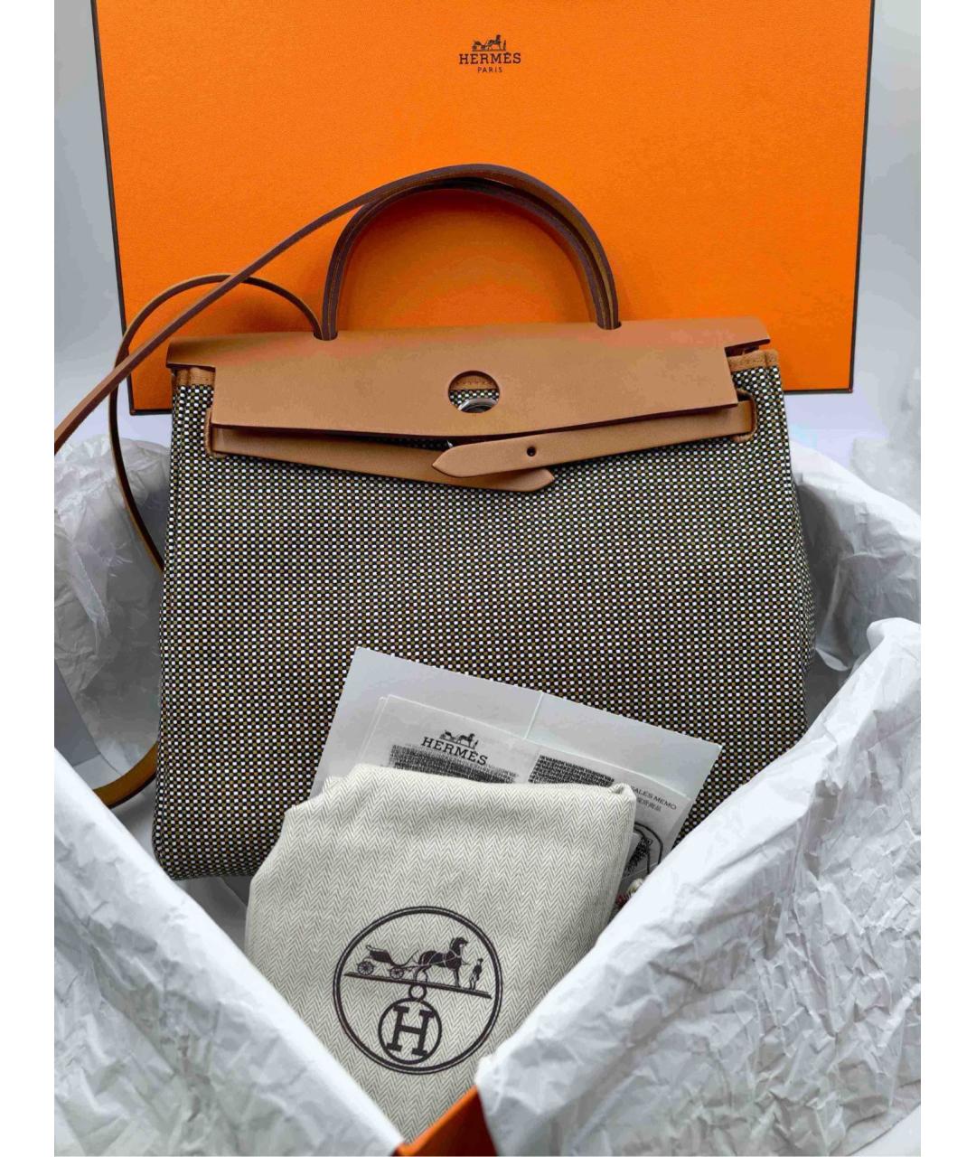 HERMES Хаки деним сумка через плечо, фото 2