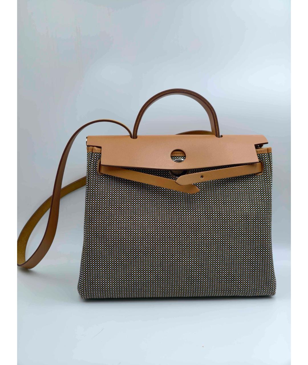 HERMES Хаки деним сумка через плечо, фото 7