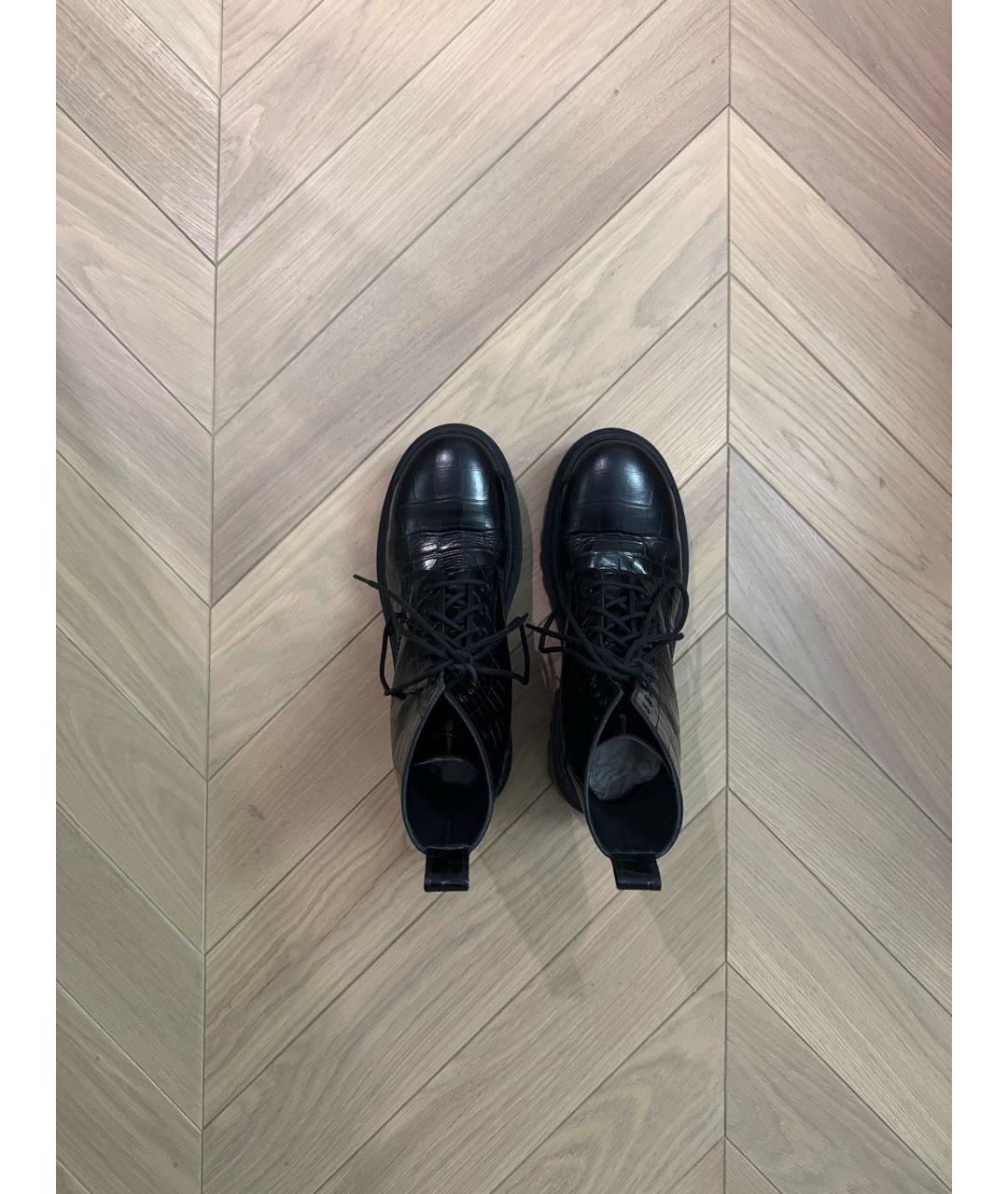 BALENCIAGA Черные ботинки из экзотической кожи, фото 3