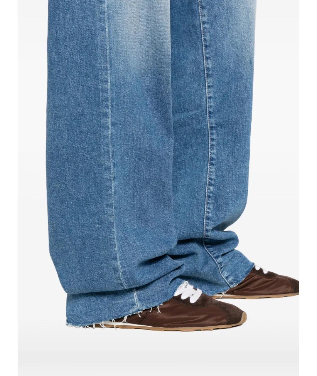 ICON DENIM Синие хлопковые прямые джинсы, фото 4