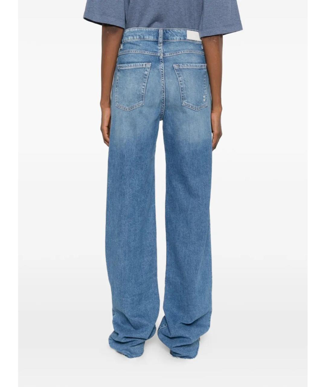 ICON DENIM Синие хлопковые прямые джинсы, фото 5