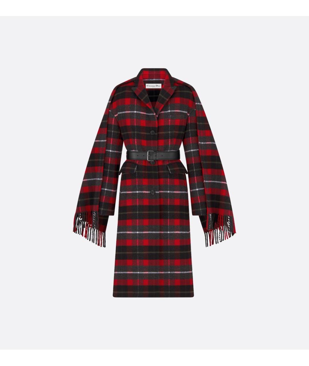 CHRISTIAN DIOR Красное шерстяное пальто, фото 3