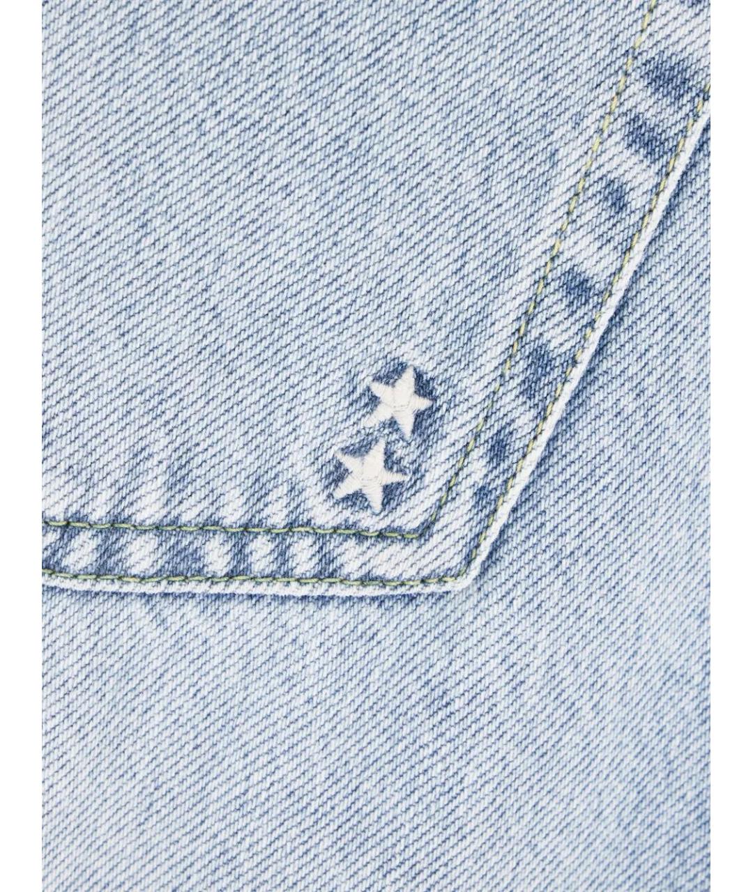 ICON DENIM Синие хлопковые прямые джинсы, фото 3