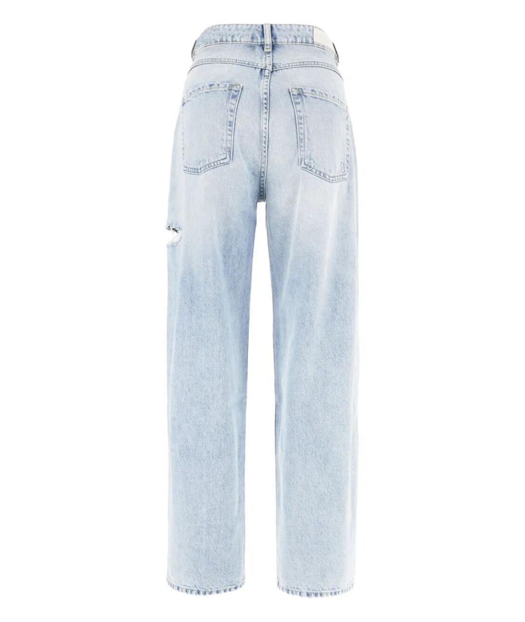 ICON DENIM Синие хлопковые прямые джинсы, фото 2