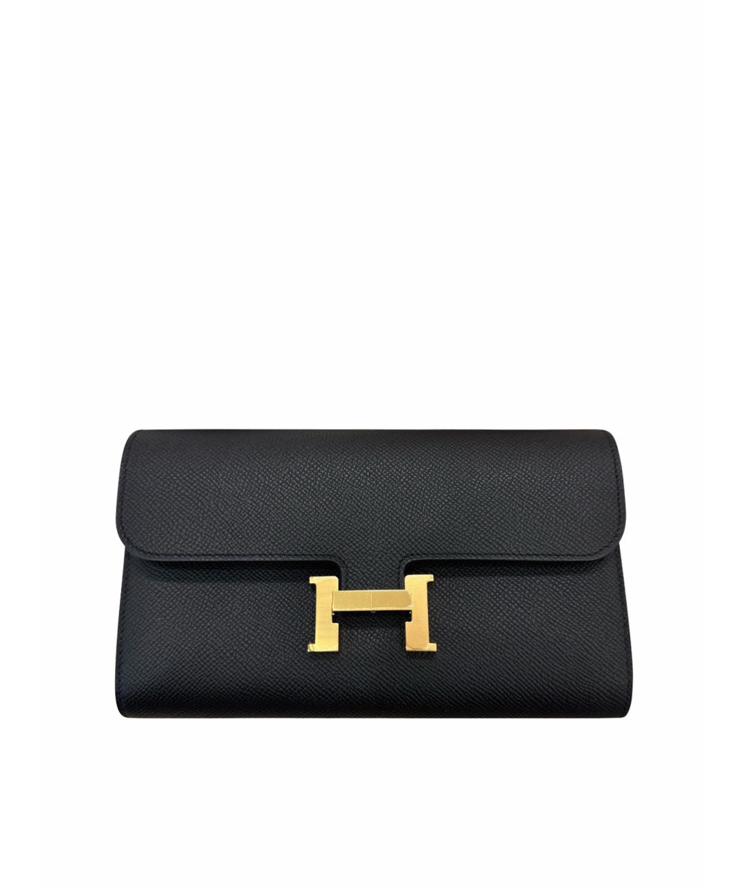 HERMES Черная кожаная сумка через плечо, фото 1