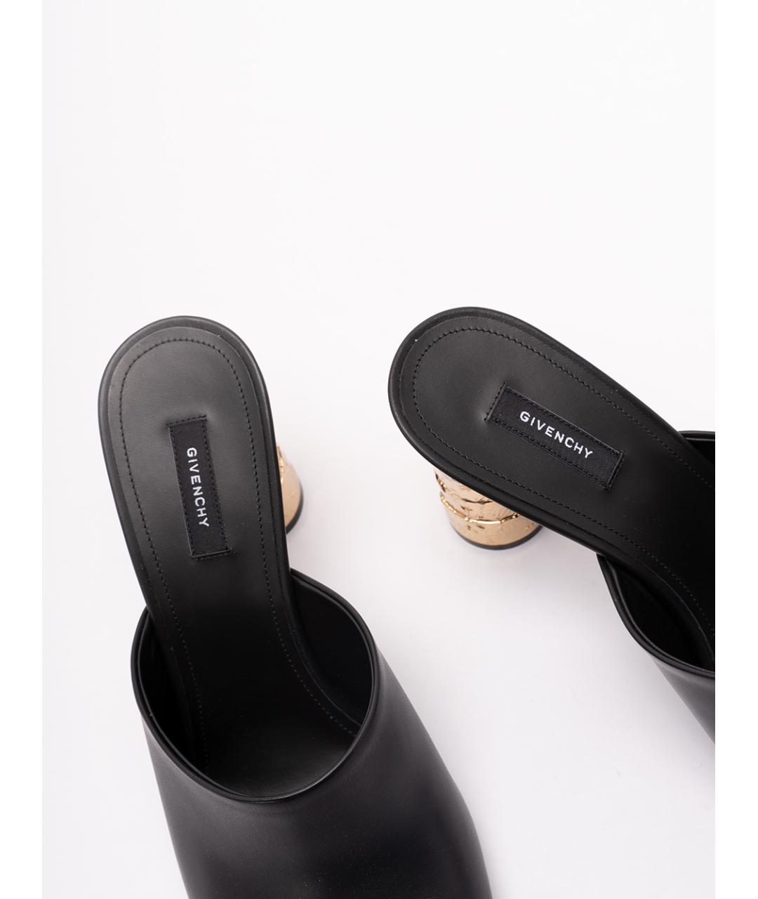 GIVENCHY Черные кожаные мюли, фото 6