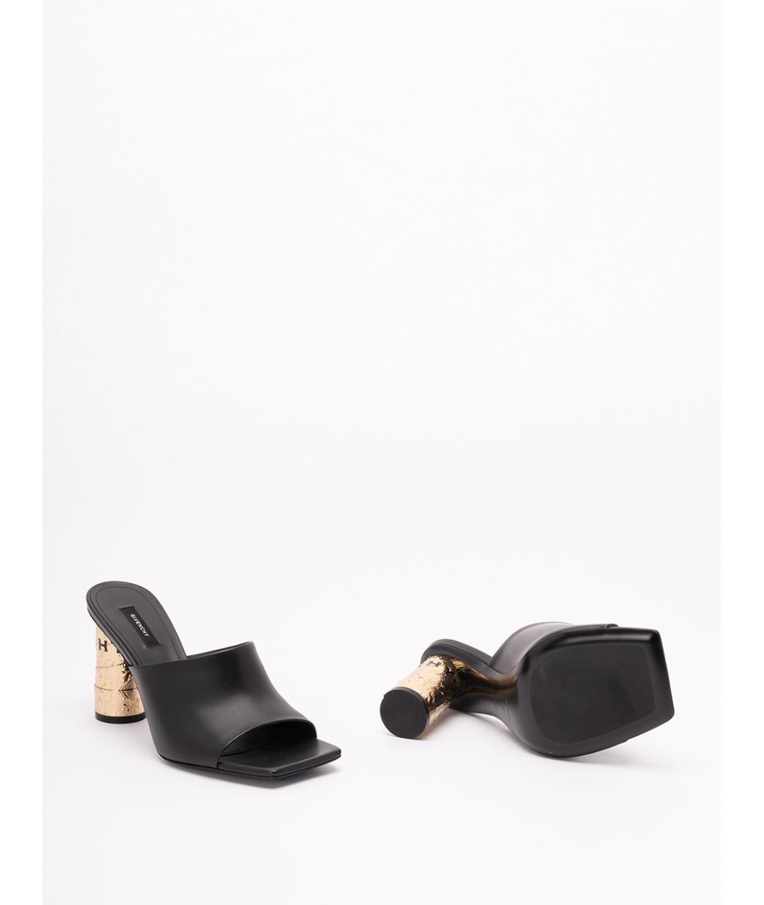 GIVENCHY Черные кожаные мюли, фото 4