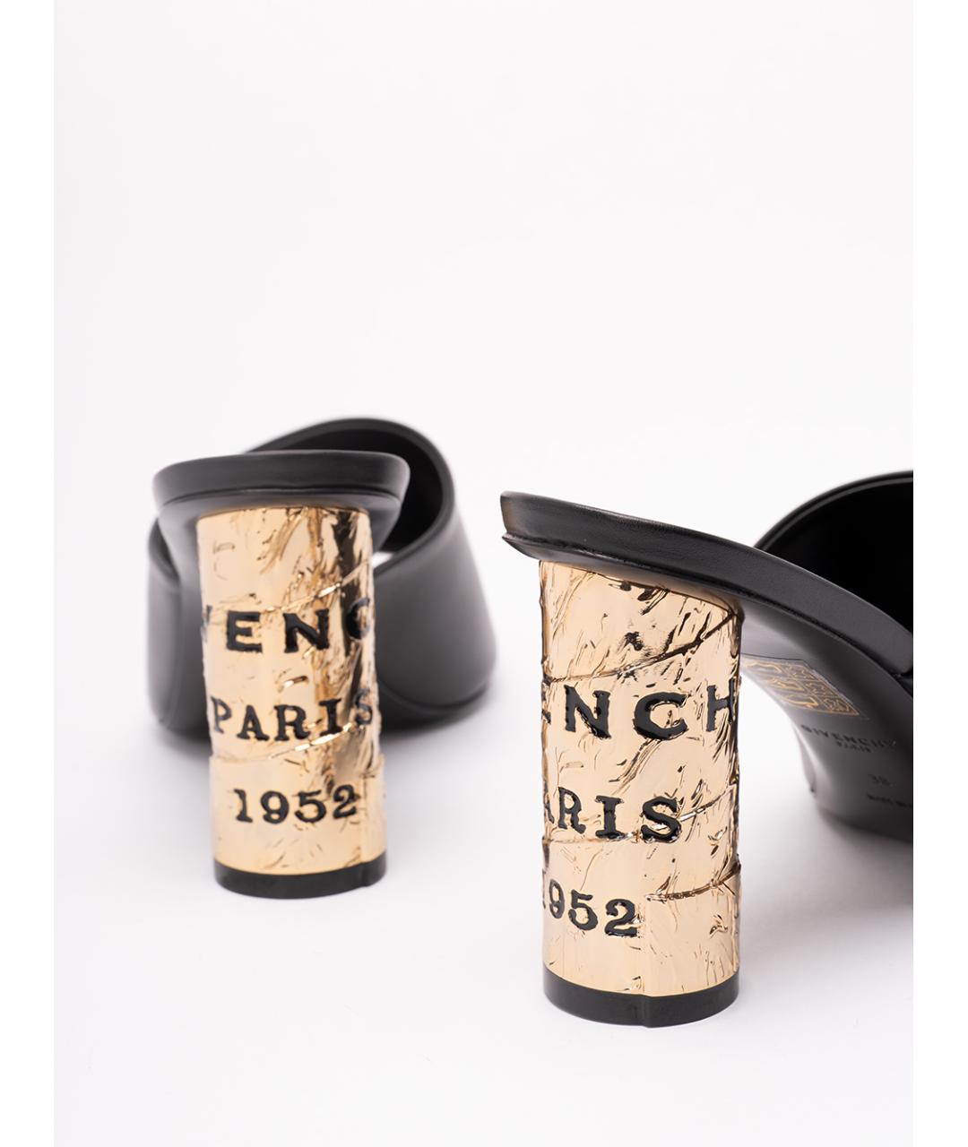 GIVENCHY Черные кожаные мюли, фото 5