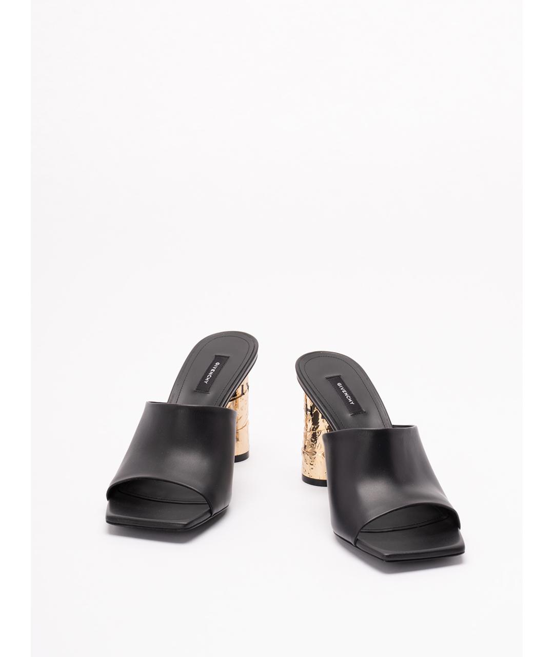 GIVENCHY Черные кожаные мюли, фото 2