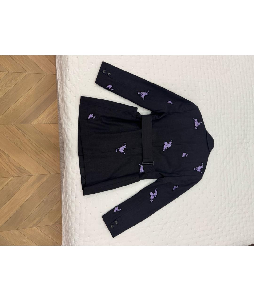 GANNI Черный шерстяной жакет/пиджак, фото 5