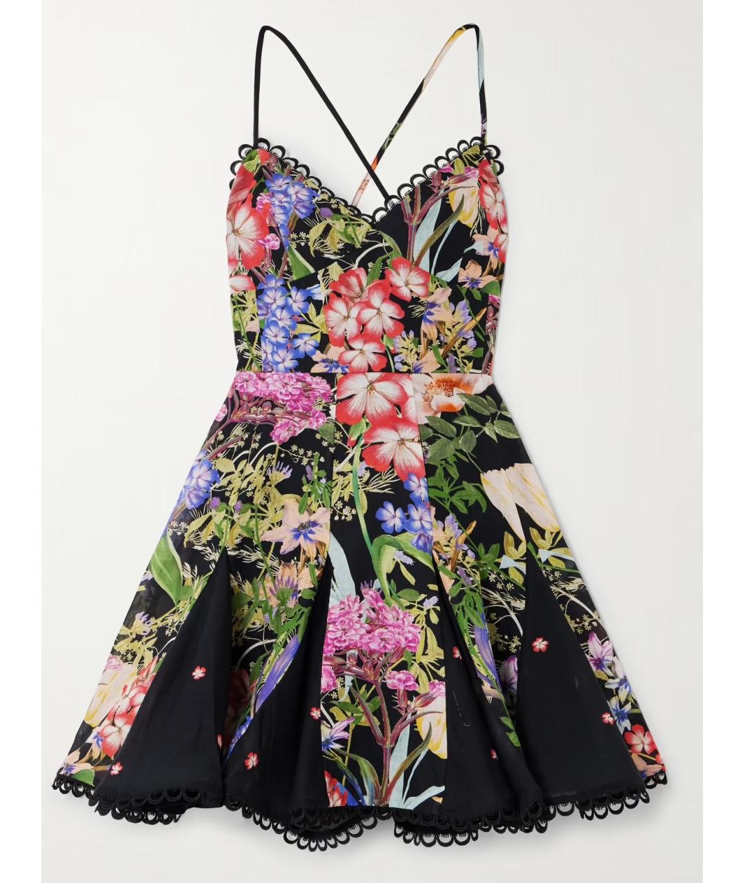 CHARO RUIZ Черное хлопковое коктейльное платье, фото 4