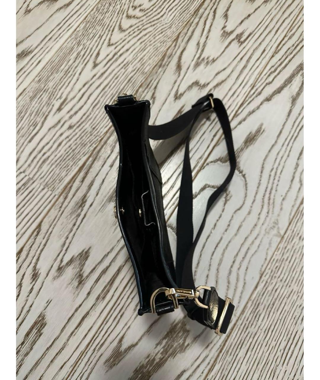 MICHAEL KORS Черная кожаная сумка через плечо, фото 4