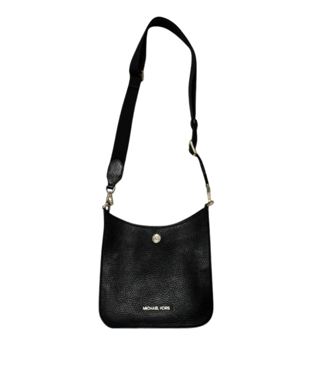 MICHAEL KORS Черная кожаная сумка через плечо, фото 1
