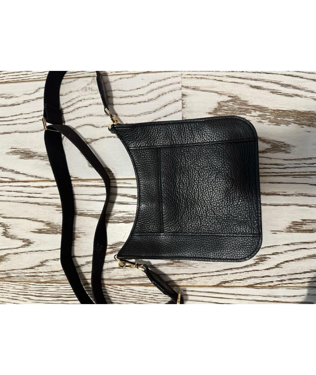 MICHAEL KORS Черная кожаная сумка через плечо, фото 2